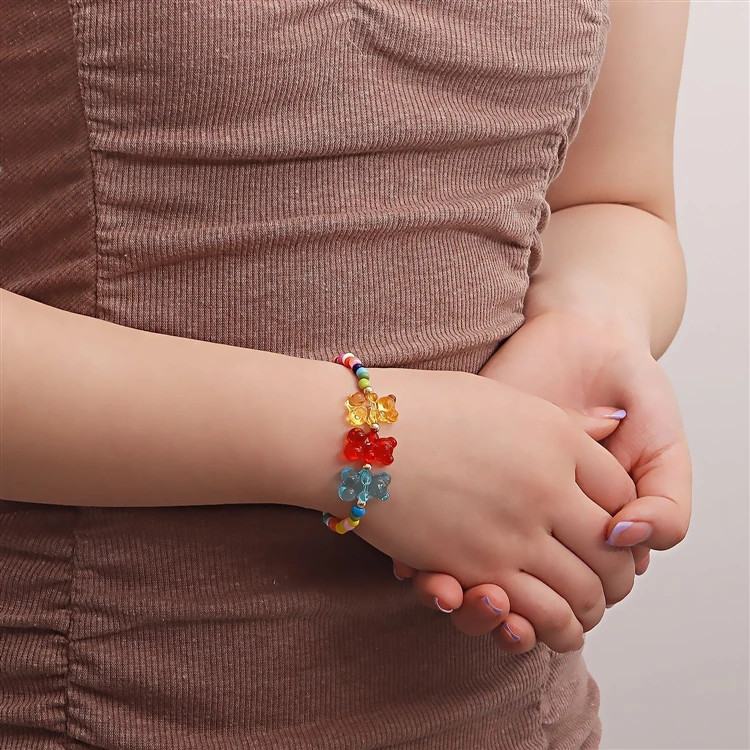 Bohemian Bear Pendant Necklace Bracelet Set for Women Cross-Border Fashion Jewel