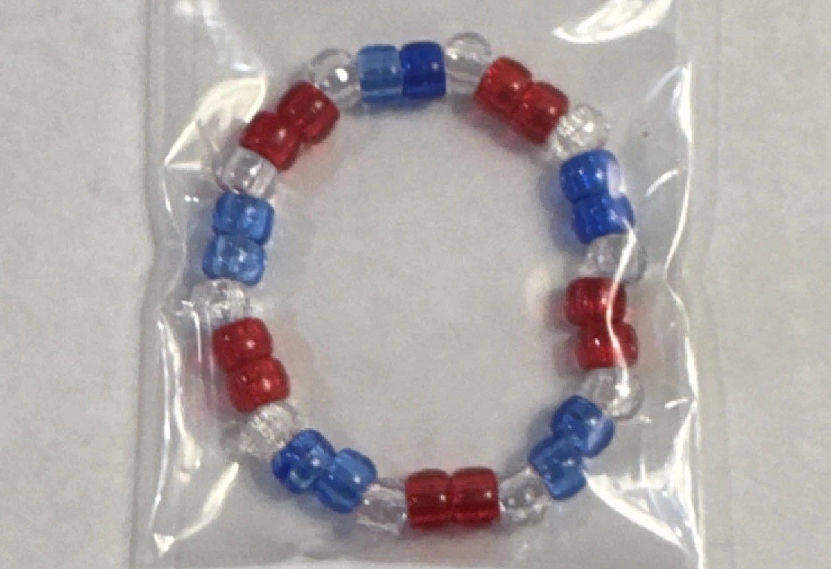 Unisex bracelet July 4th theme (Adult/Teen Size)
