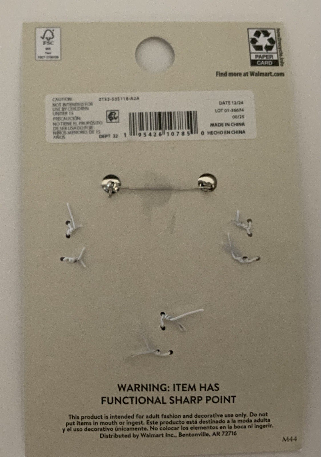 No Boundaries Silvertone Heart Pin & Charm Set