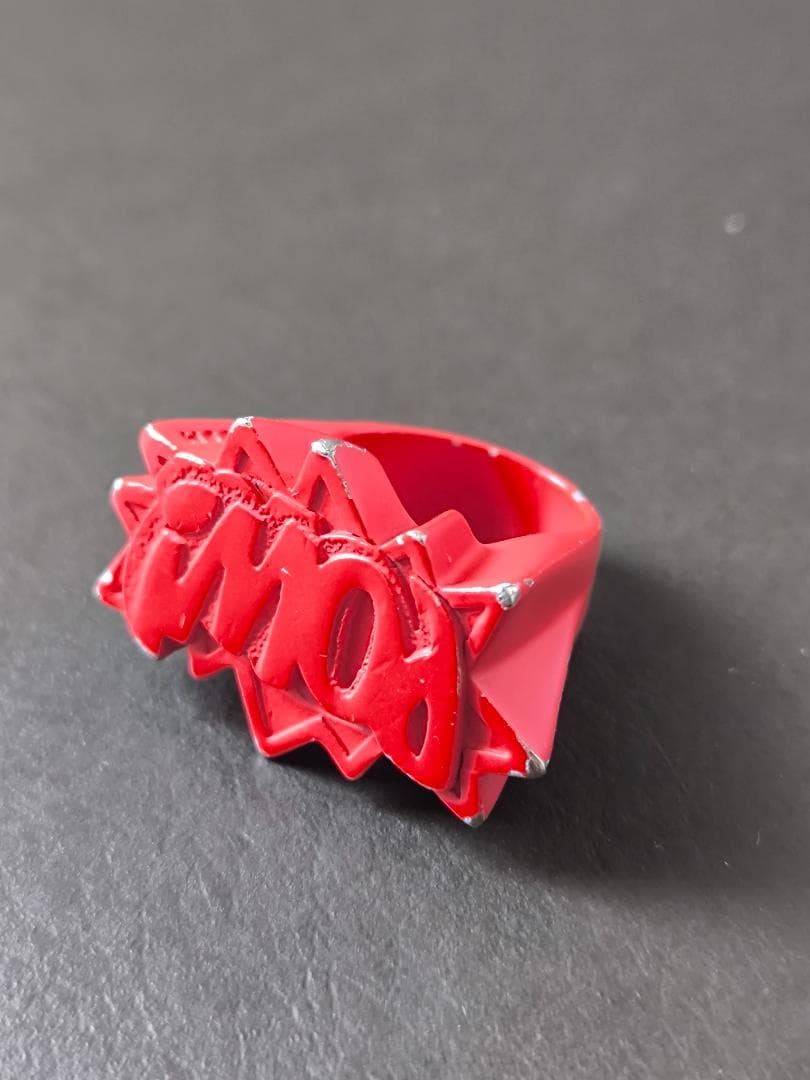 AMBUSH POW ring, red inner diameter 20mm used Japan