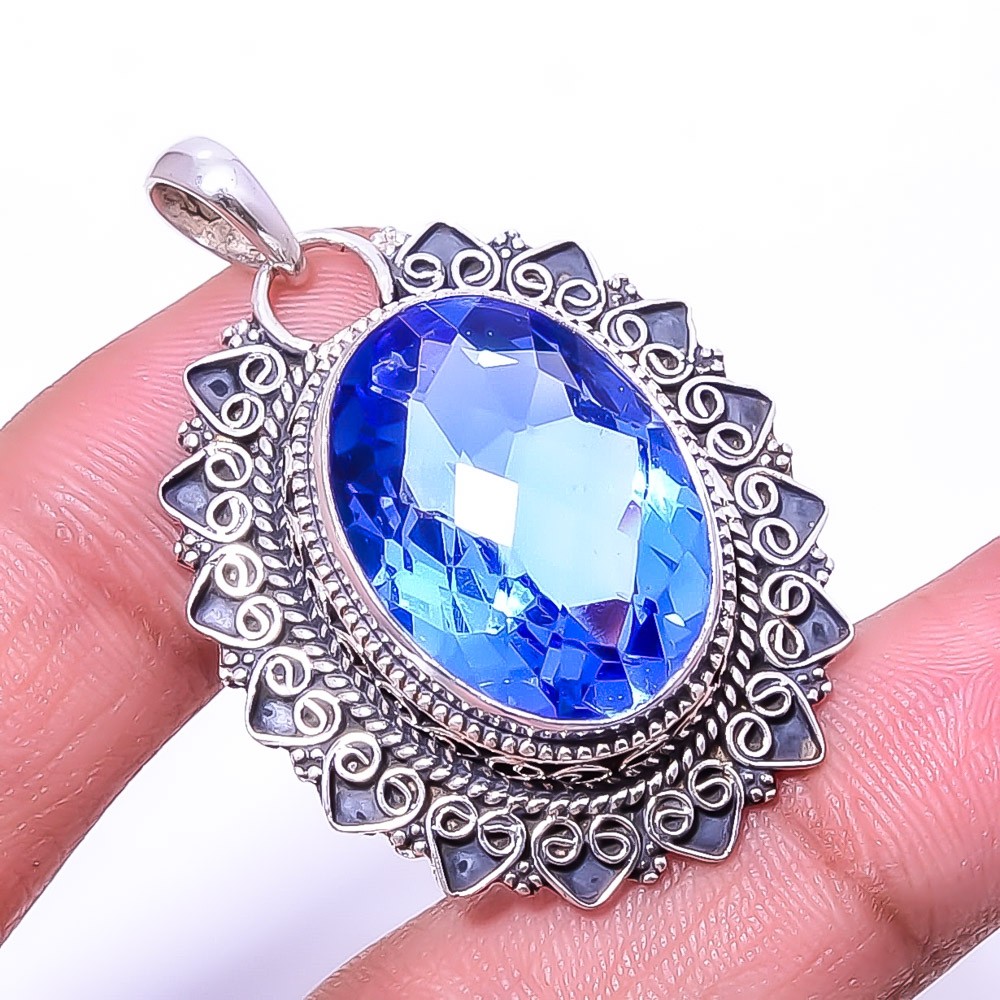 Tanzanite Fine Art 925 Sterling Silver Pendant 1.76″, Christmas Gift P20593