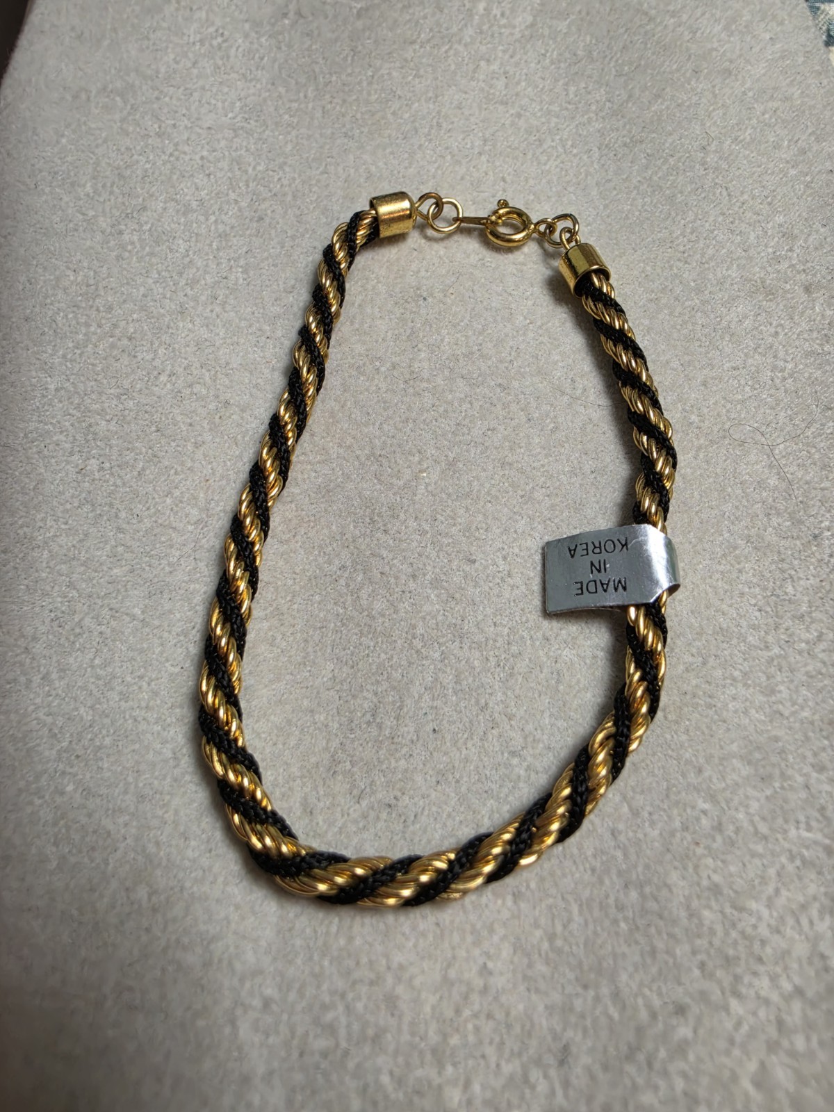 New Gold And Black Twist Bracelet