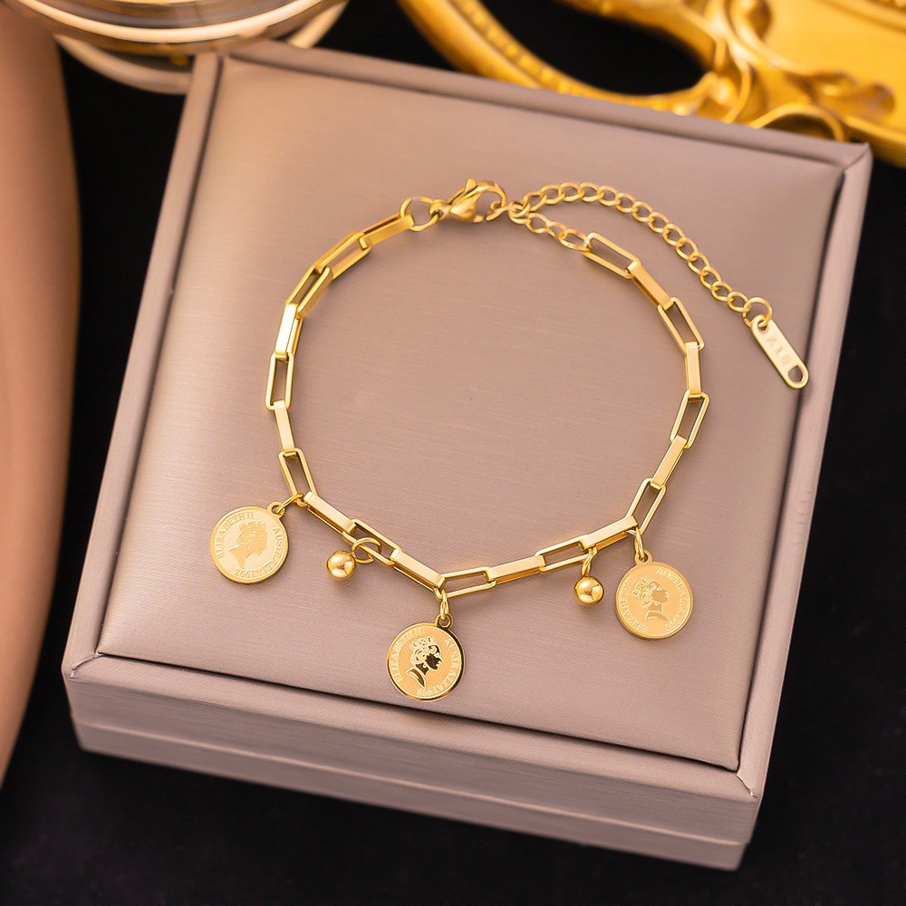 Titanium Steel Hip Hop Bracelet Vintage Punk Cuban Link Chain Men Women Fashion