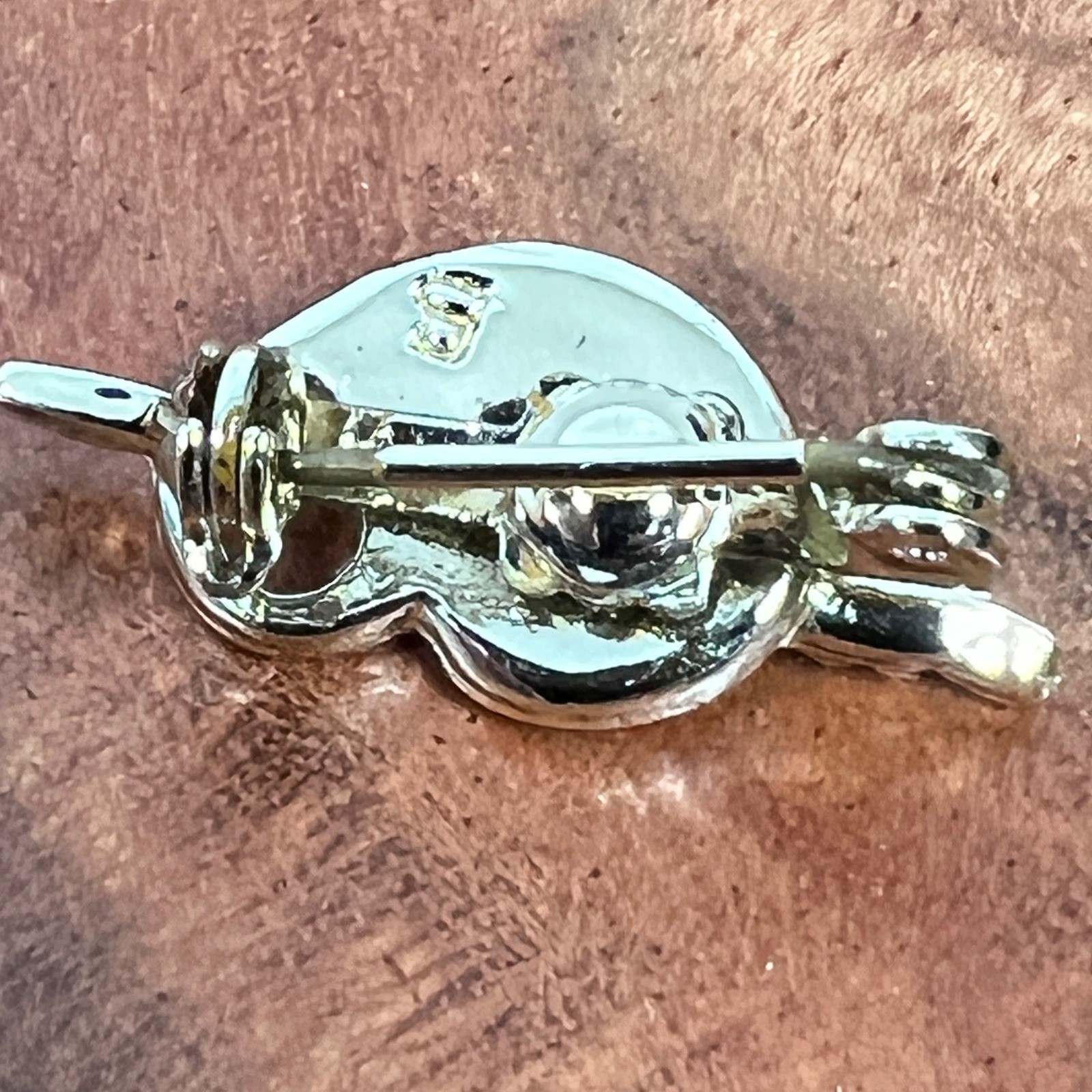 Art Palette Paintbrush Pearl Brooch Pin Silver Tone Enamel Colorful Artist