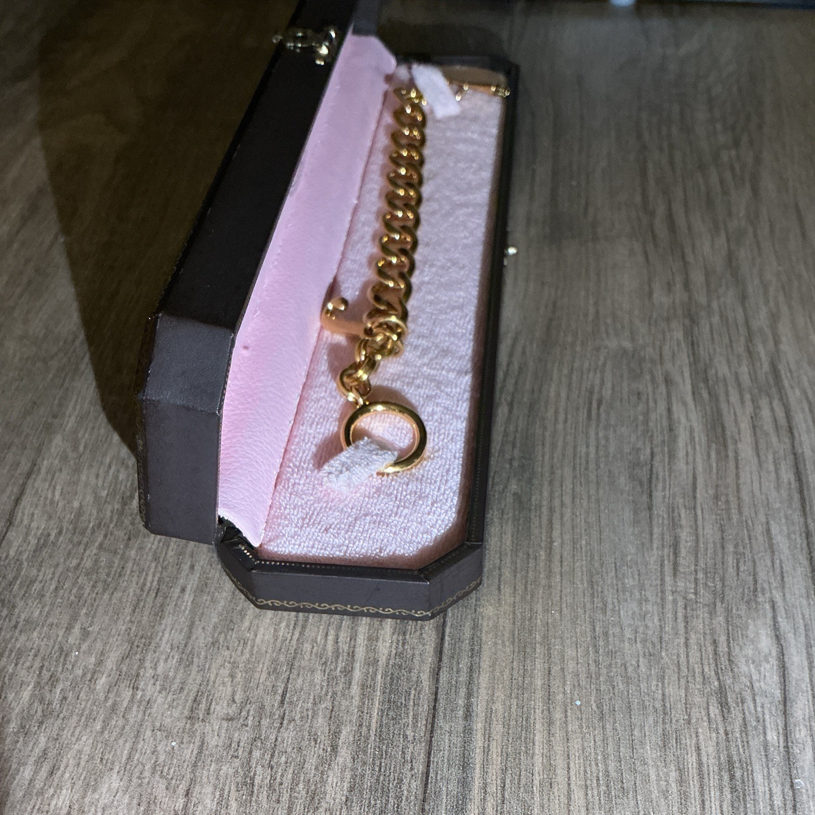 Juicy Couture Gold starter bracelet and rare dog carrier charm from early 2000s