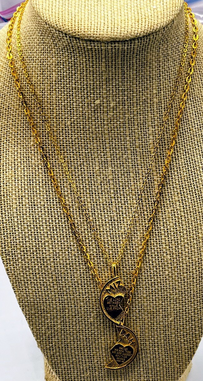 Cerrito Miz Pah Blessings Two Necklaces Gold Tone In The Box
