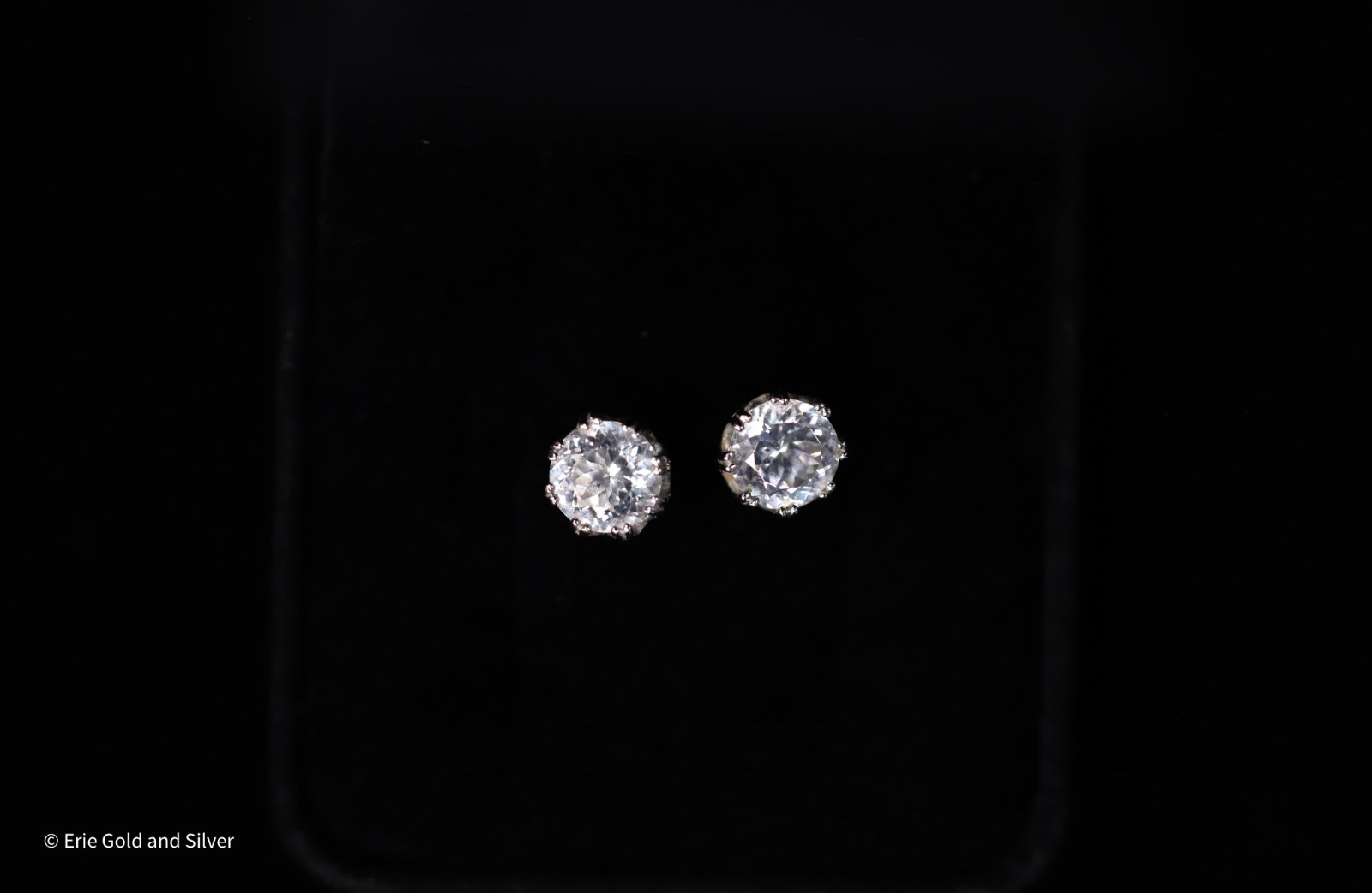 Tacori Sterling Silver 6.5mm Cubic Zirconia Basket Stud Earrings