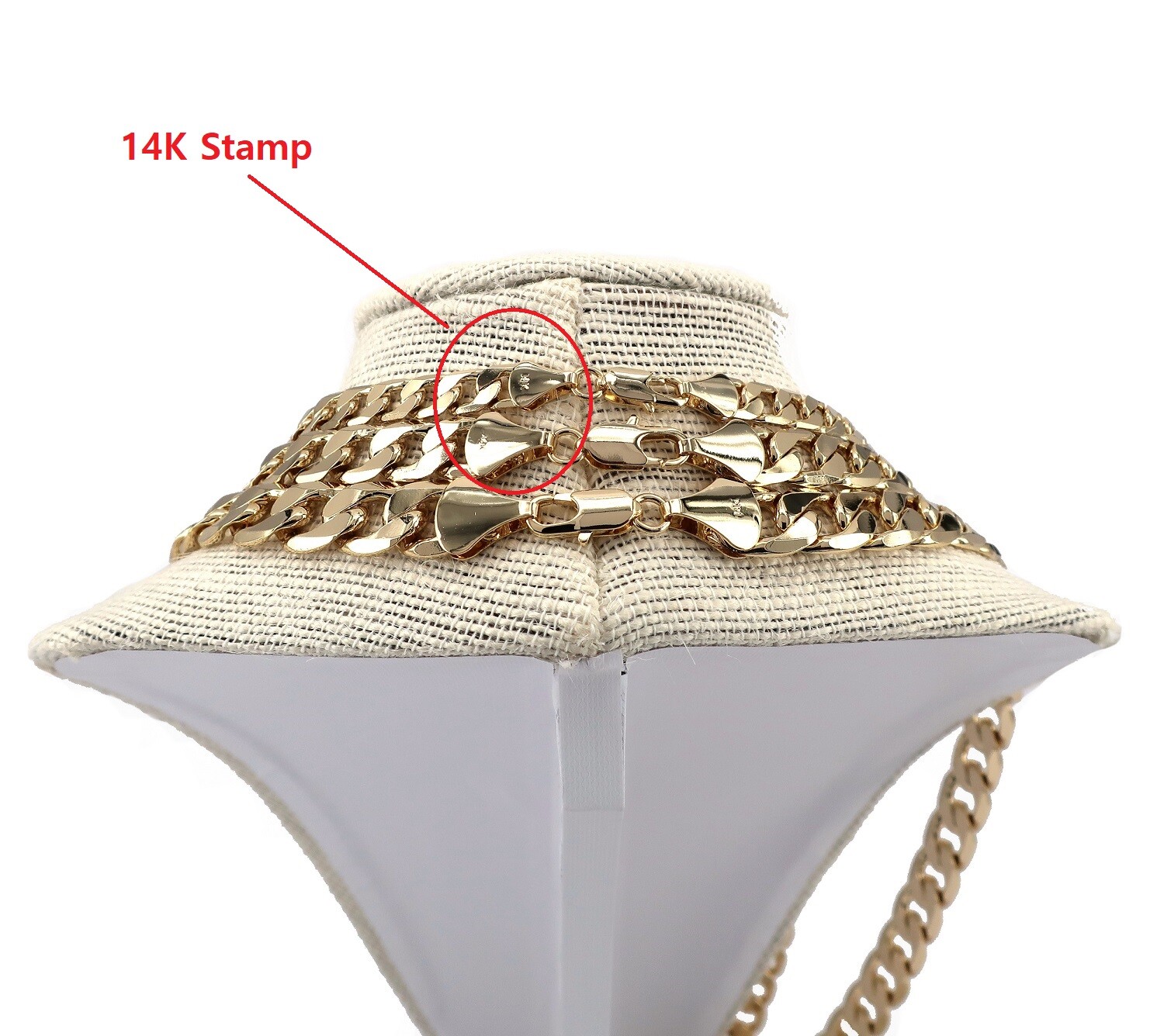 14k Italian Flat Cuban link Chain Necklace 7mm 10mm 12mm Gold Plated
