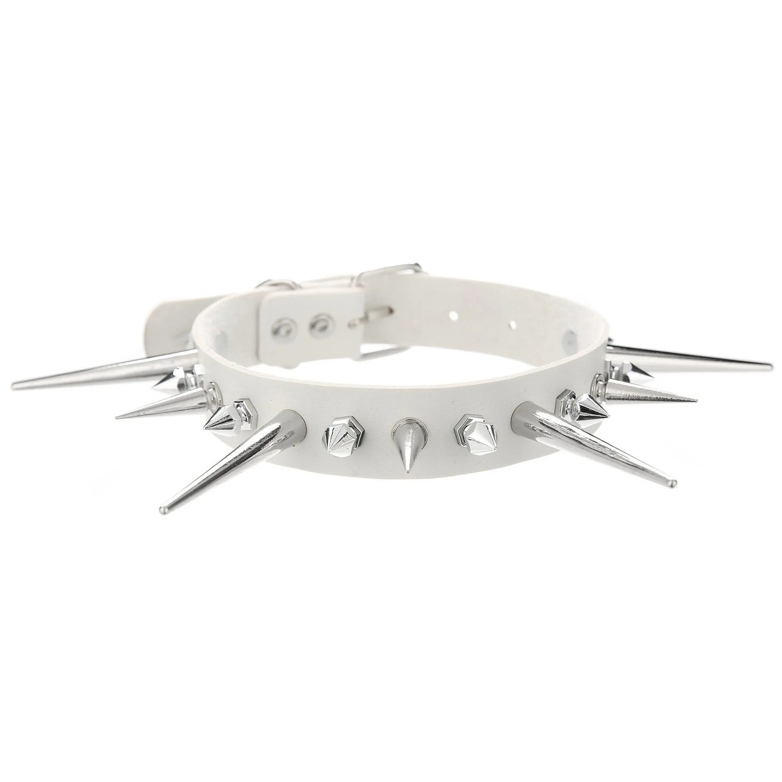 Goth Spike Choker Punk Leather Collar For Women Studded Necklace Accessories