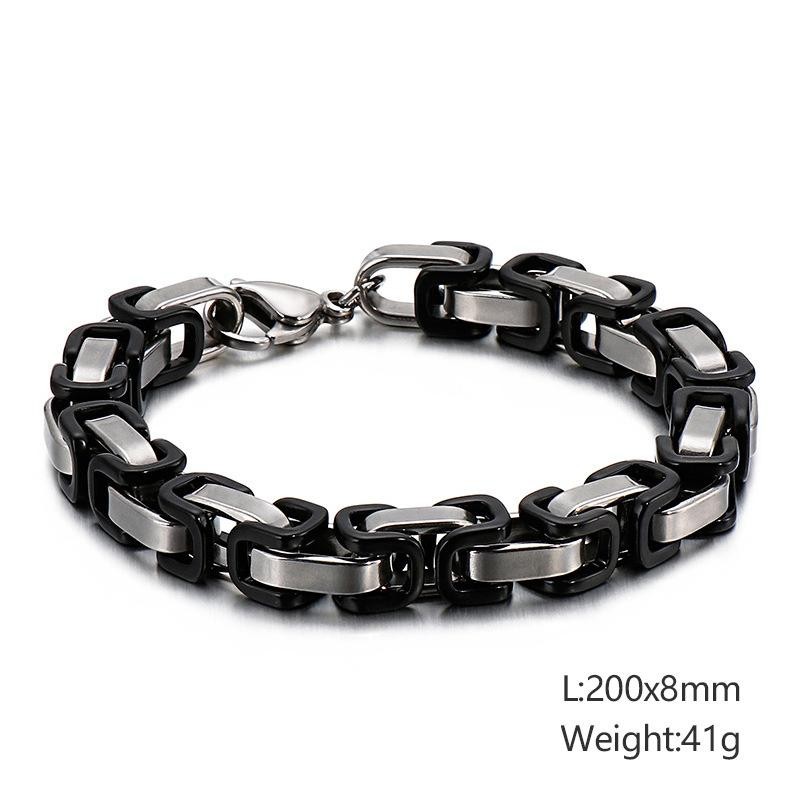 Mens Bracelets Biaker Motorcycle Chain Link Bracelet Punk Stainless Steel Gift