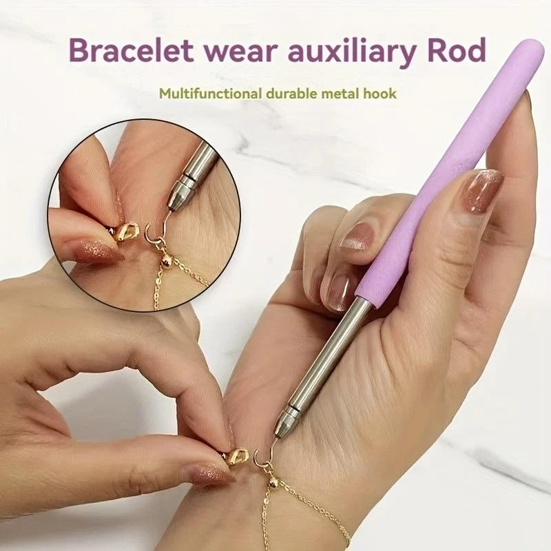 Bracelet Helper Tool Jewelry Fastening Aid for Easy Hook Clasp Tie & Zipper Use