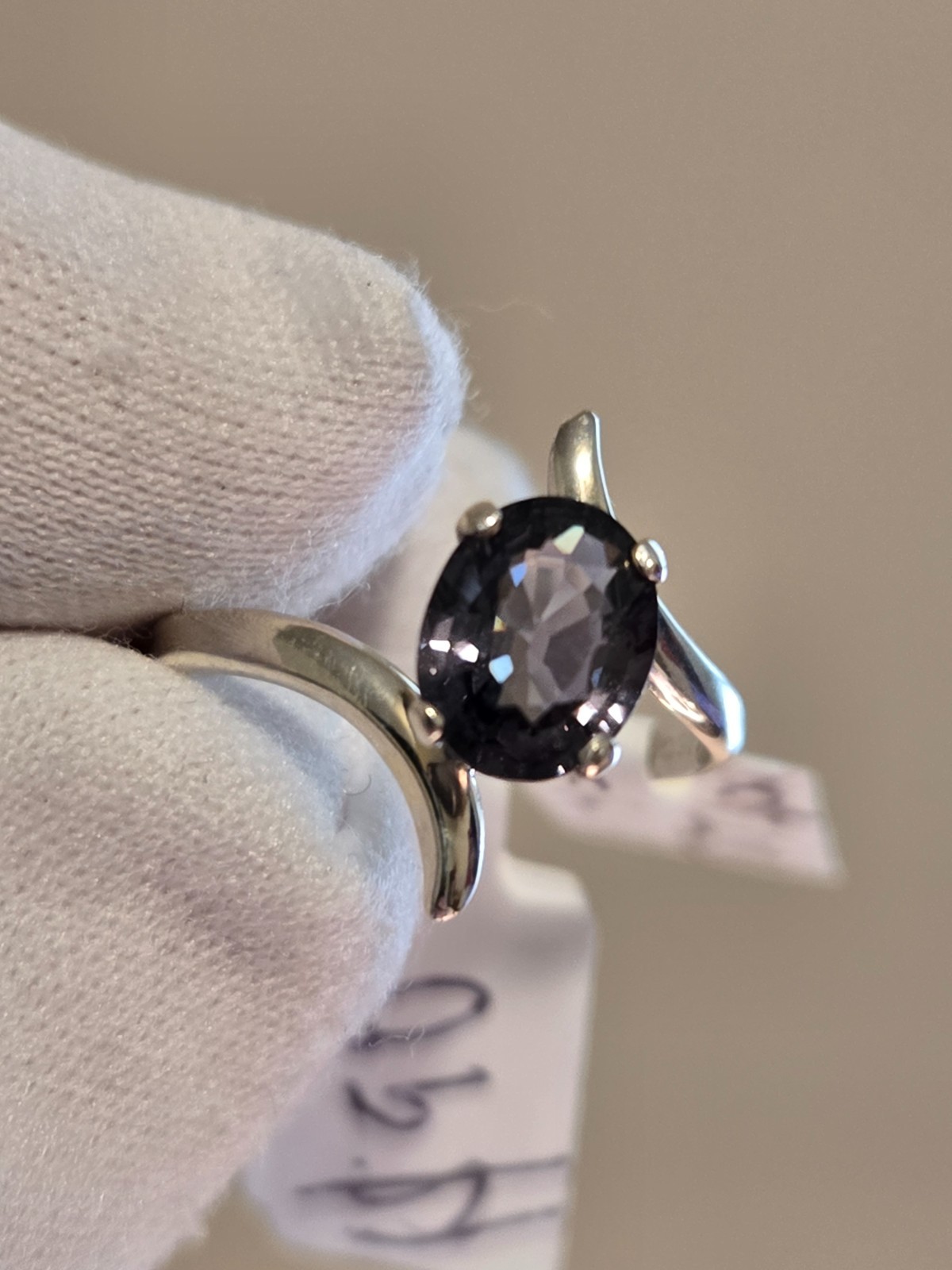 1.41CT NATURAL TITANIUM SPINEL RING!!! RICH PURPLE BLUE/COLOR SATURATION/LUSTER!