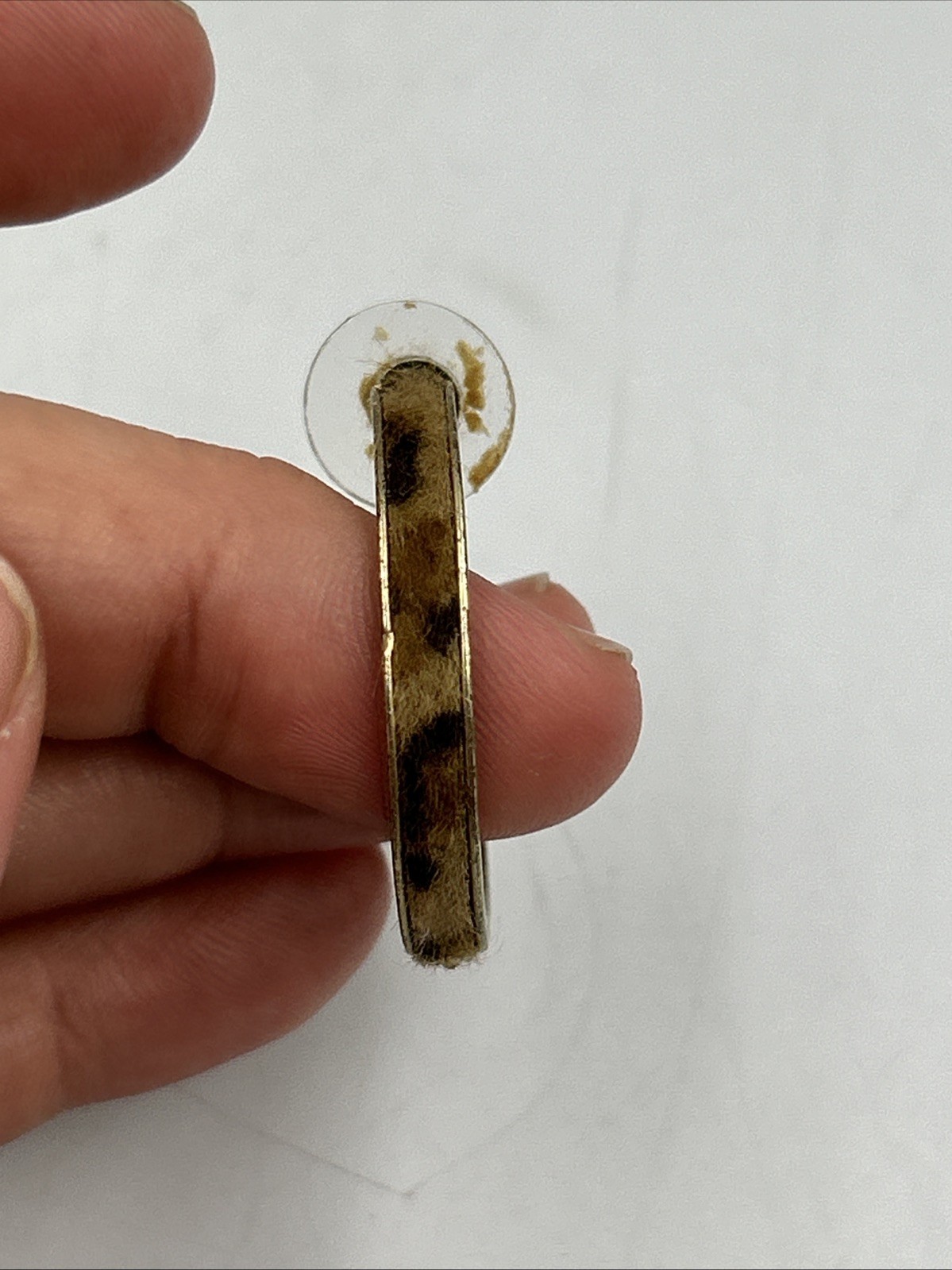 Gold Tone Hoop Earrings With Leopard Pattern Retro Bohemian Style Jewelry