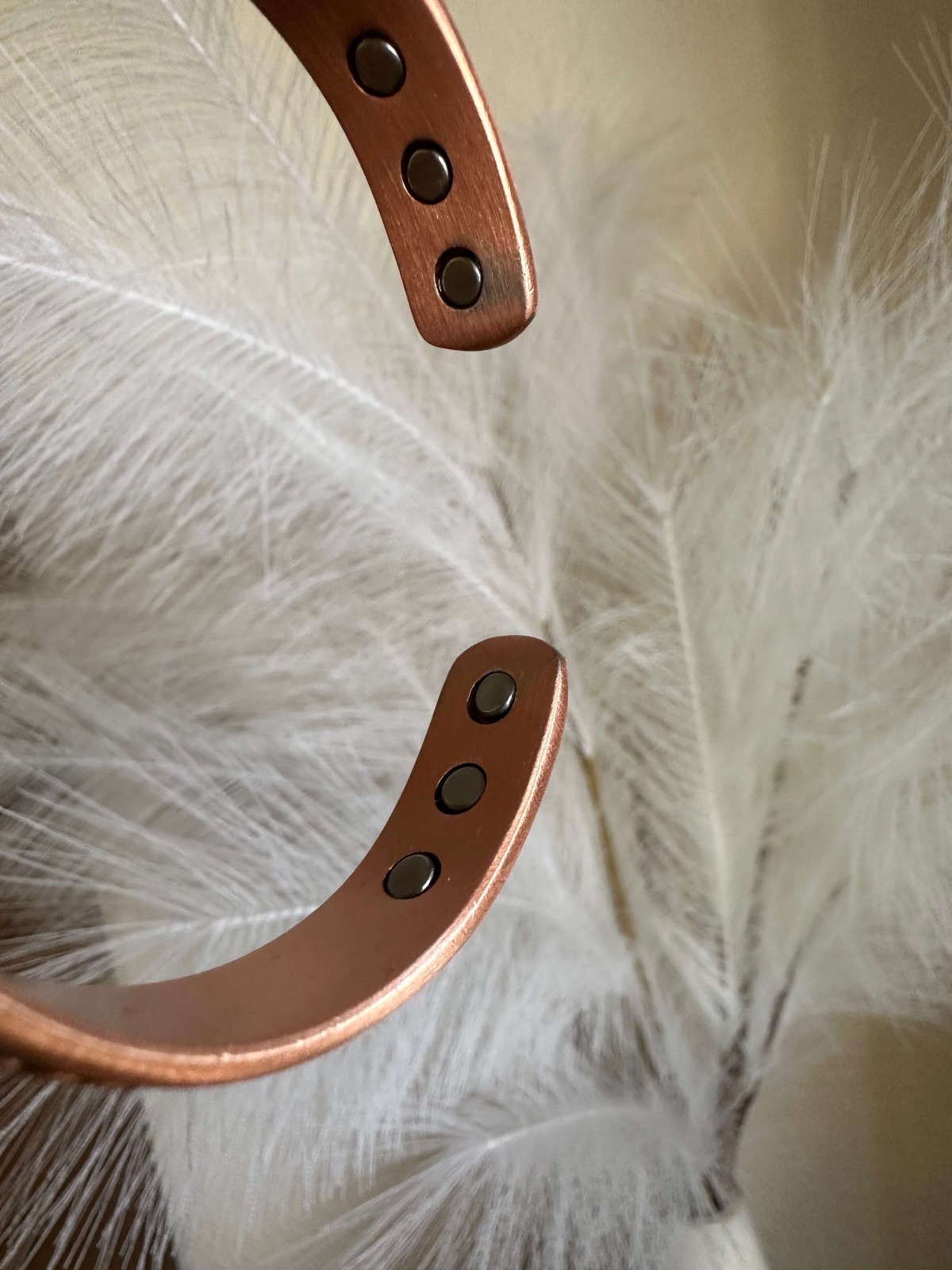 Triple Pure Copper Magnetic Bracelet Bangle Renew Balance Energy Power Calm Joy