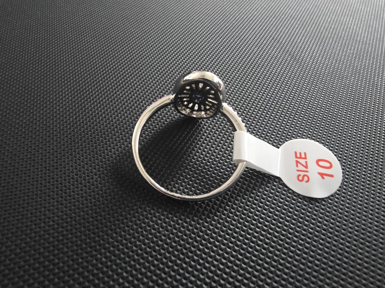 Ring Bomb Party RBP6800 She Brings the Heat Rhodium Plating Turquoise Ring 10