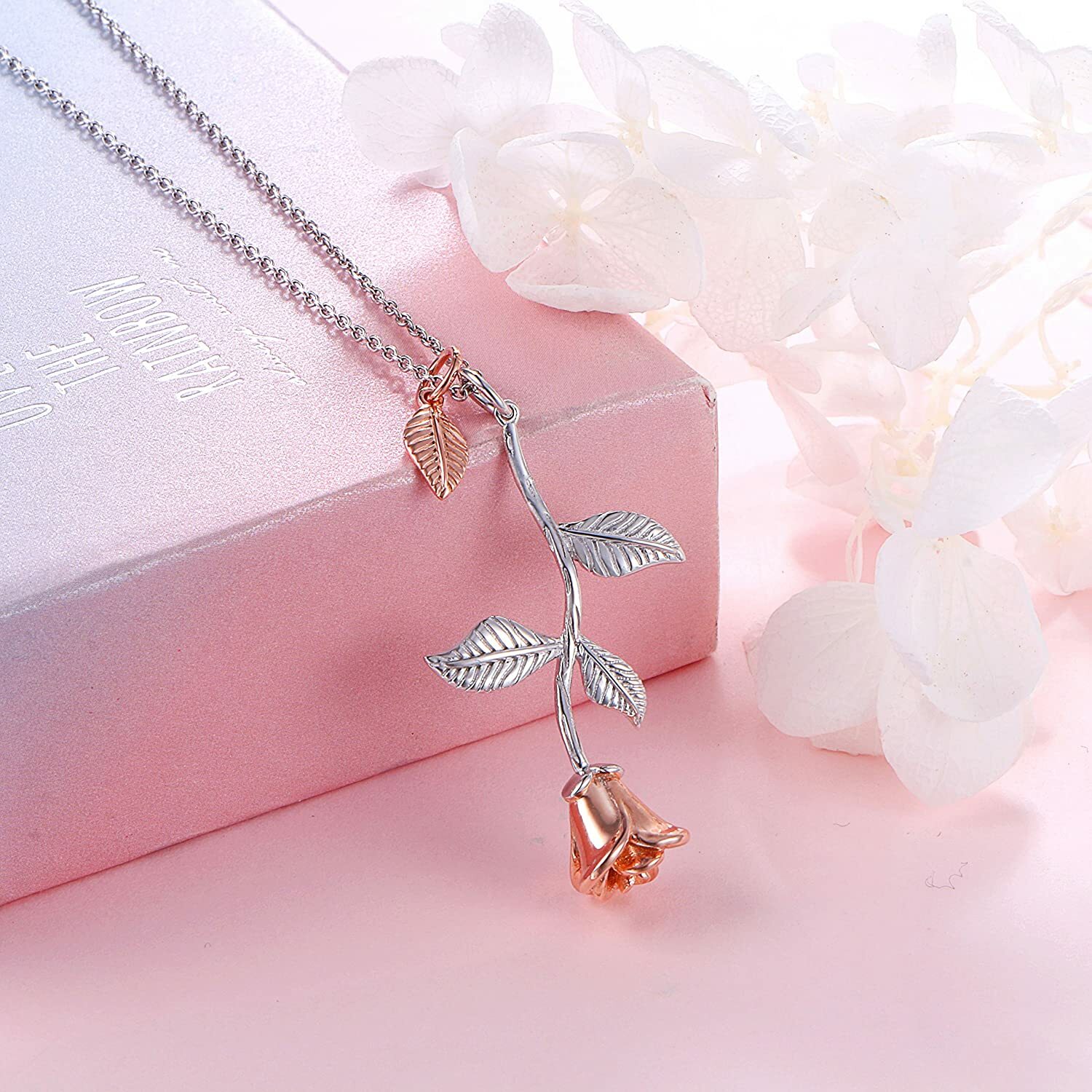 STUNNING Necklace Women Will Love! Rose Pendant Neck for Women Anniversary Gift