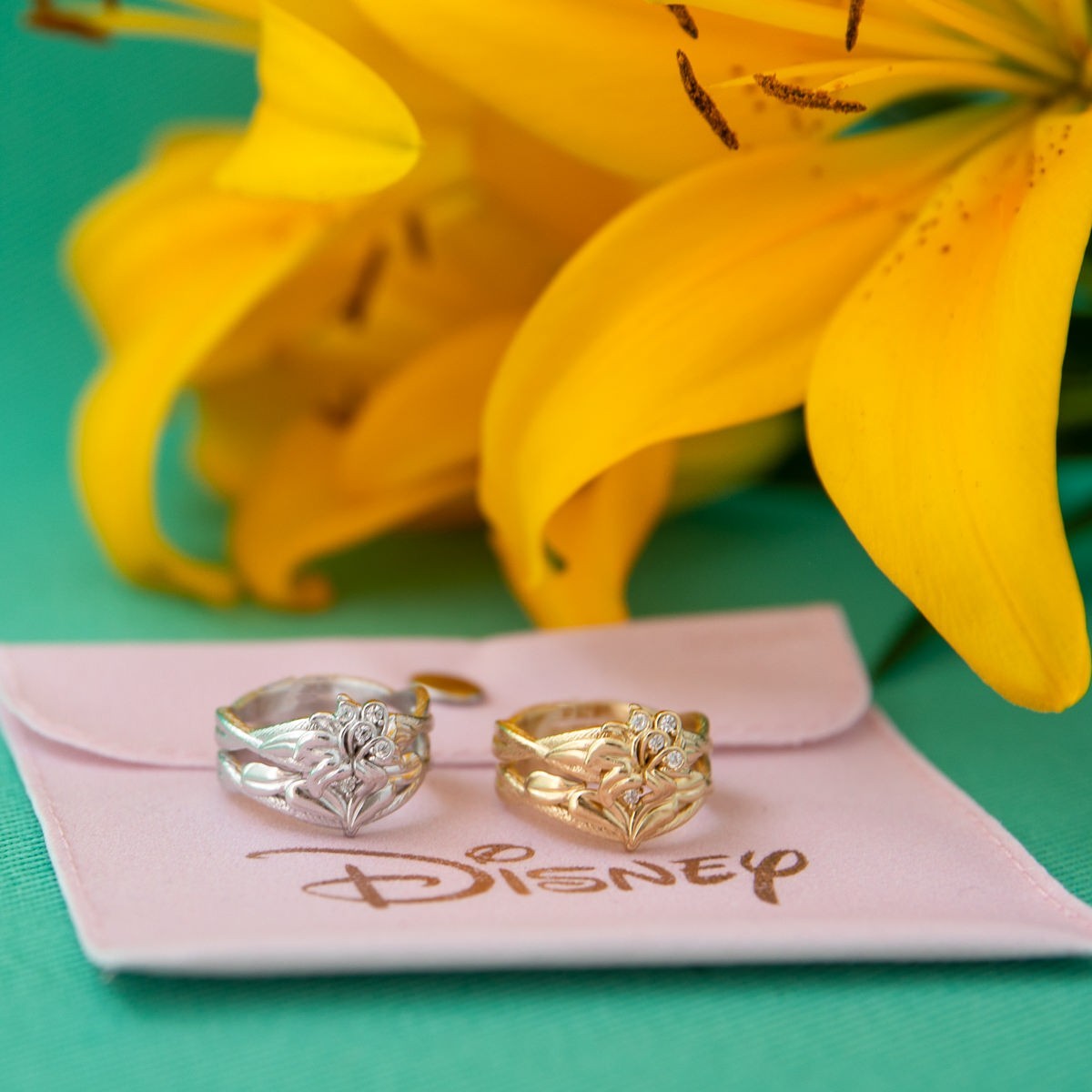 Disney X RockLove ‘Disney Tangled’ Rapunzel Sundrop Flower Stacker Rings Size 7