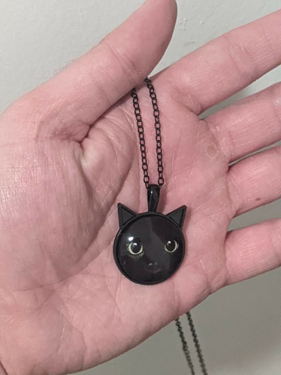 New Cute Black Cat Necklace for Pet Lovers Cat Pendant with Two Ears Jewelry cat