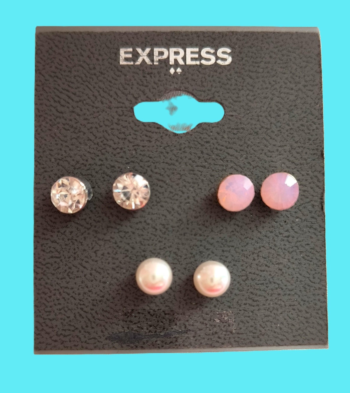 New With Tags EXPRESS 3 Pairs Earrings for Pierced Ears Multicolor Stud/Post