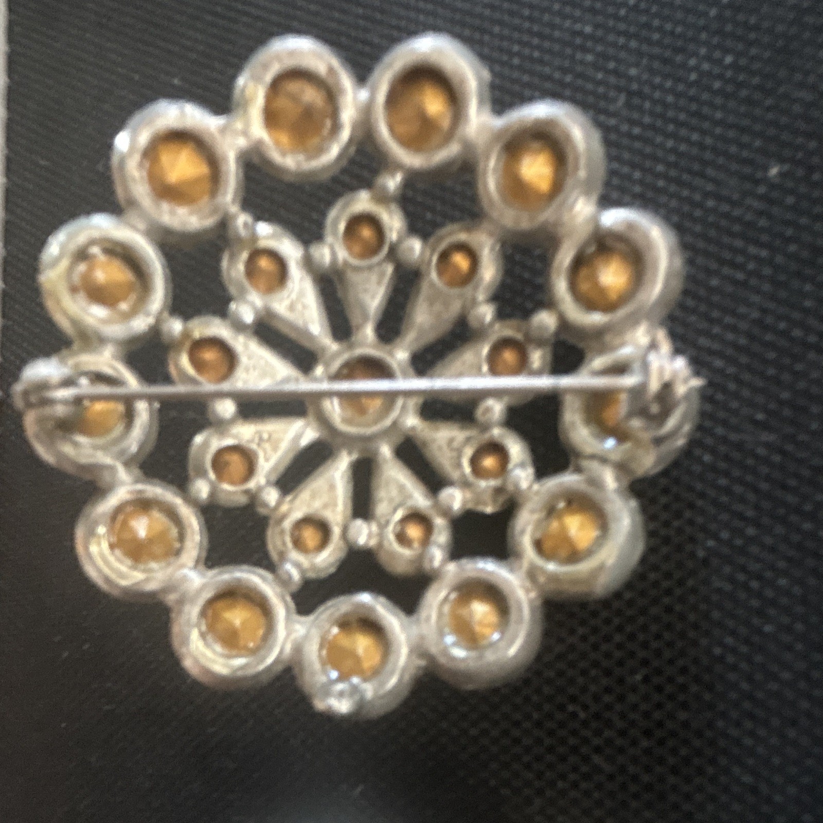 Vintage Silver Tone Rhinestone Crystal Cluster Brooch Pins Lot of 7 Mixed Shapes