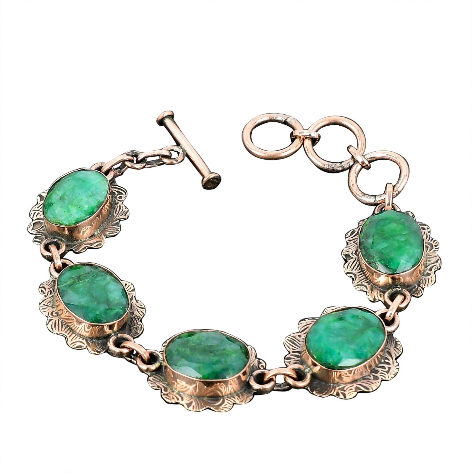 Zambian Gemstone Handmade Jewelry Copper Bestie Gift Adjustable Bracelet 6.0