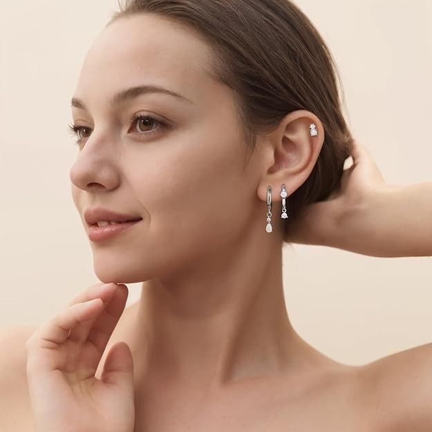 🔥Opal Earrings Set, Hypoallergenic S925 Sun Stud Earring for Sensitive Ears🔥