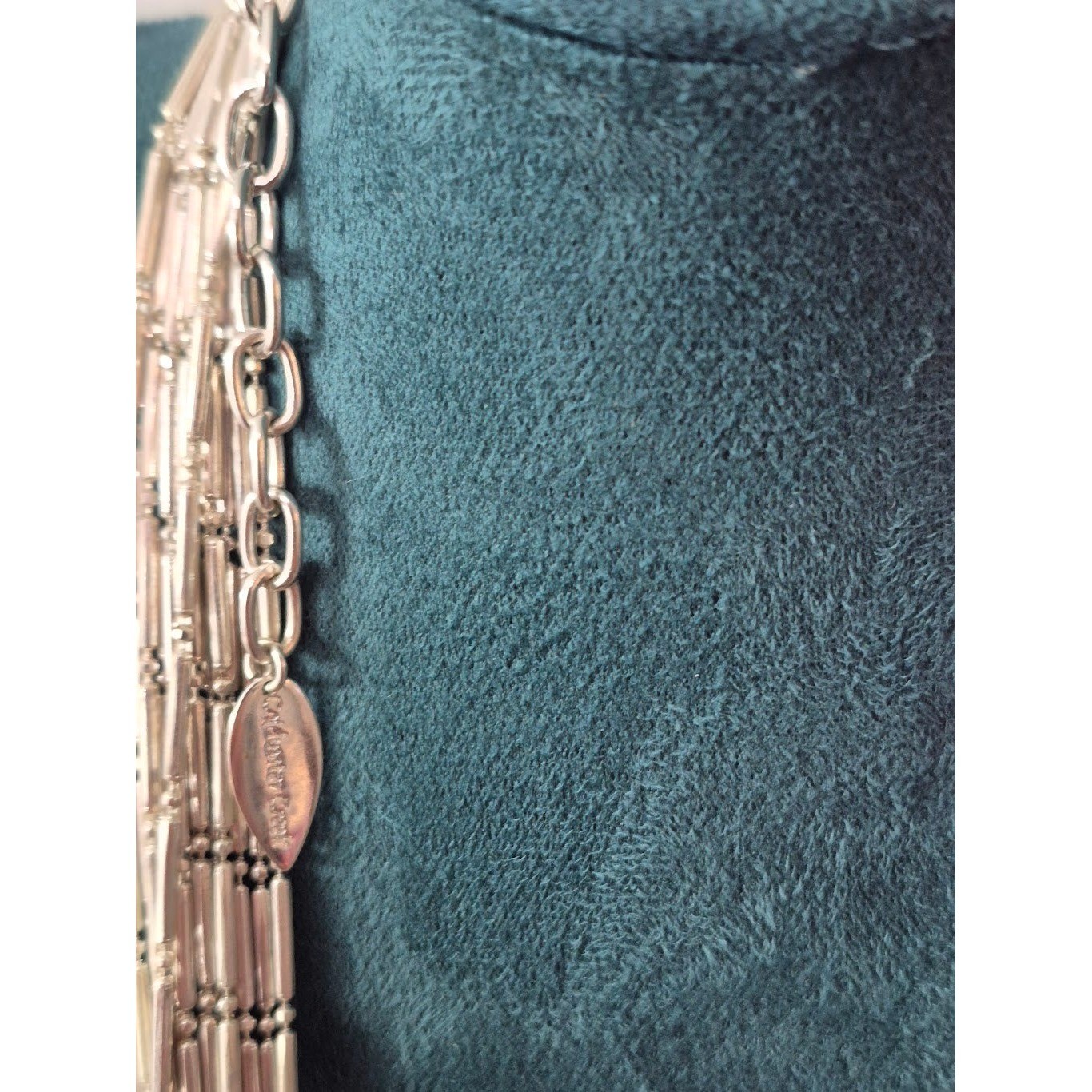 Coldwater Creek Silver Multi‑Strand Beaded Statement Necklace