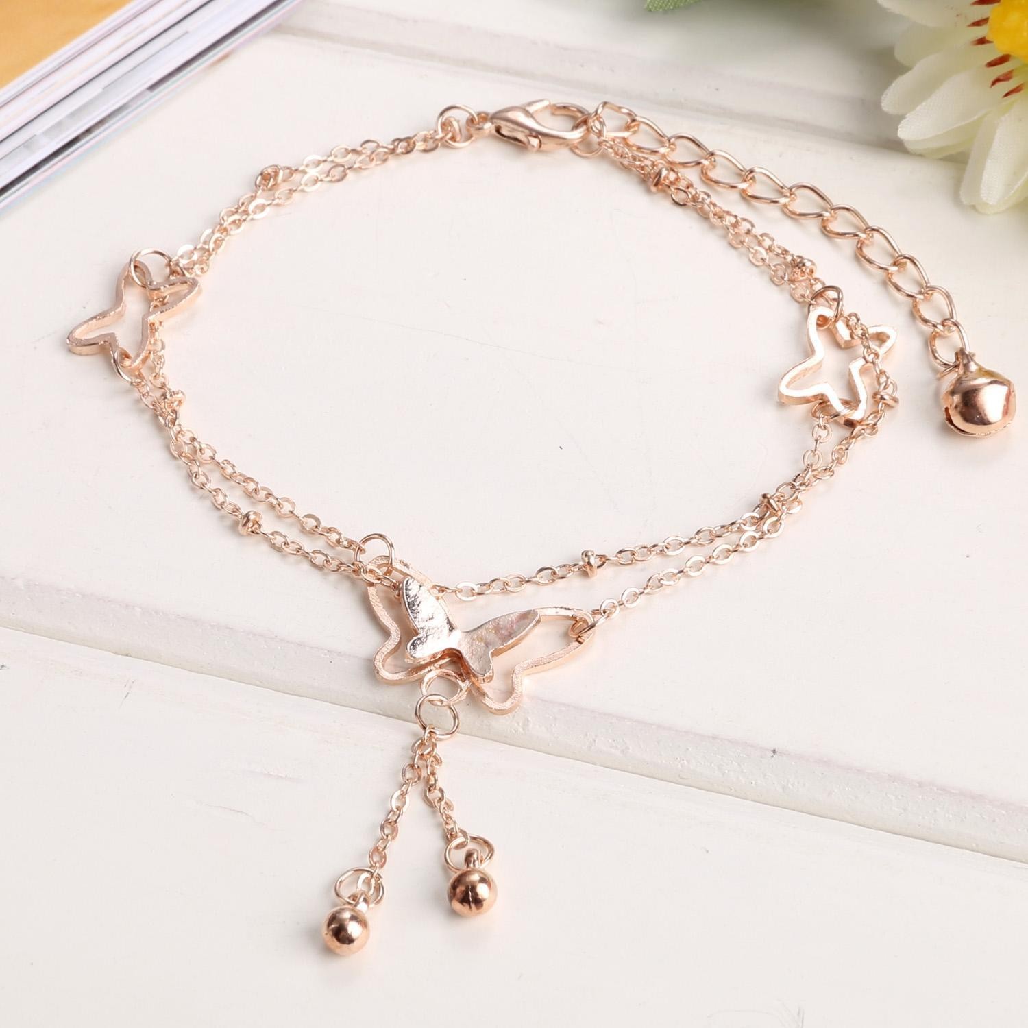 Gold Ankle Bracelets for Women Anklets Summer Beach Foot Jewelry Gifts