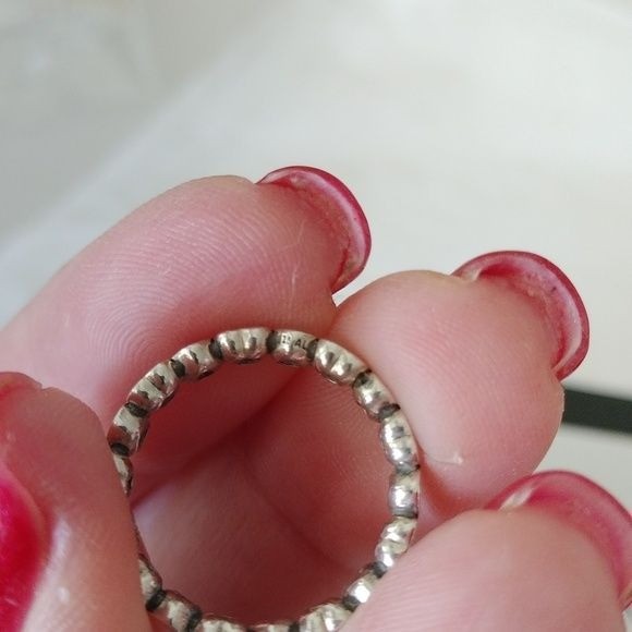Pandora Sterling Silver Forever More Stackable Ring 190897cz, size 6.0