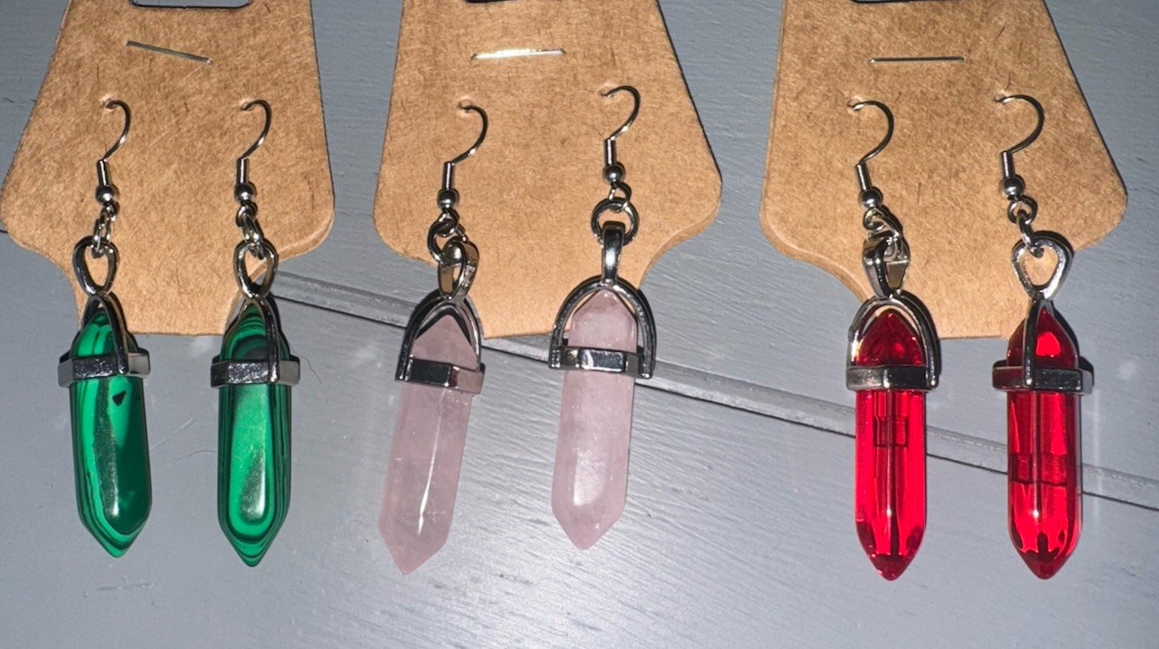 Boho Hexagon Crystal Earrings Fashion Earrings Various Colors Bohemian Crystal