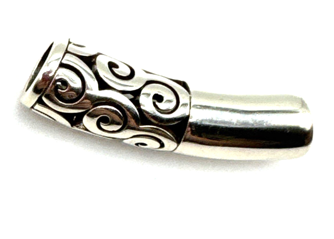 Brighton Vertigo Cutout Swirls Extra Long Silver Spacer Bead