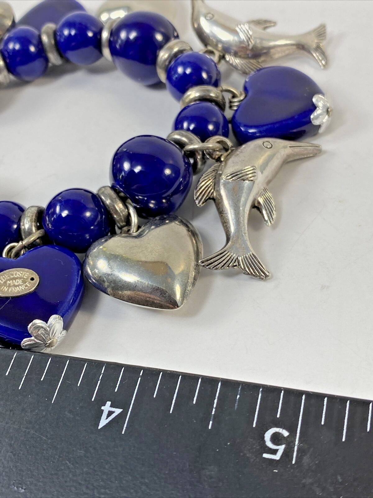 Rare Signed Zoe Coste Made In France Stretch Bracelet