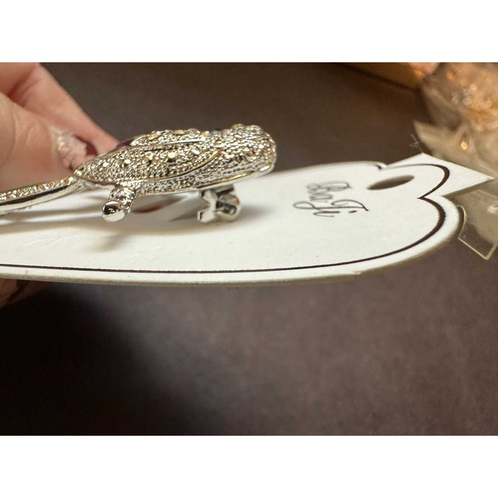 Vibrant Enamel & Rhinestone Parrots Birds Pin Brooch BaJi