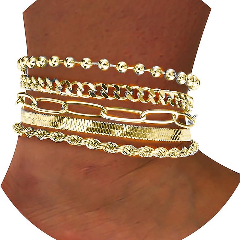 Bohemian Minimalist Metal Chain Jewelry Set for Women Fashion Gift