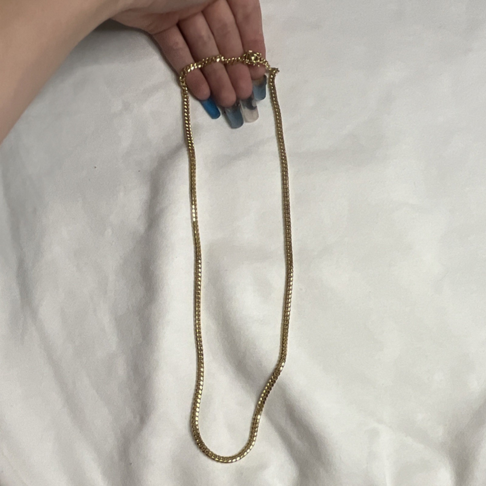 4mm 10k Gold Plated Miami Cuban Link Chain Necklace