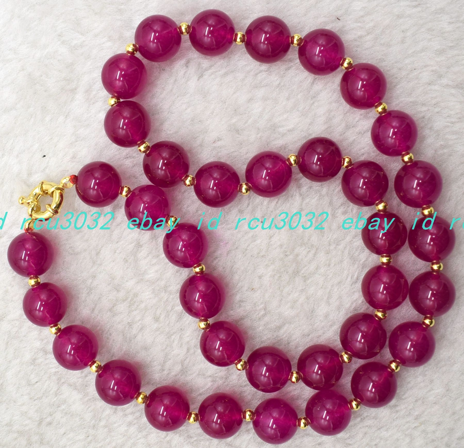 Elegant Charming 8-12mm Rose Jade Round Beads Gemstone Necklace 18-32 In