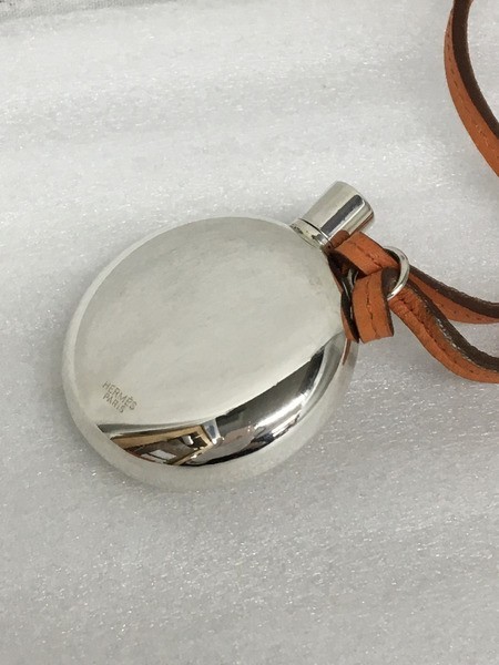 HERMES Perfume Bottle Pendant Necklace Silver 925