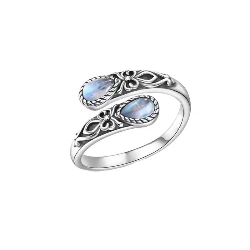 Silver spoon ring for ladies vintage style adjustable size 5-9 brand new