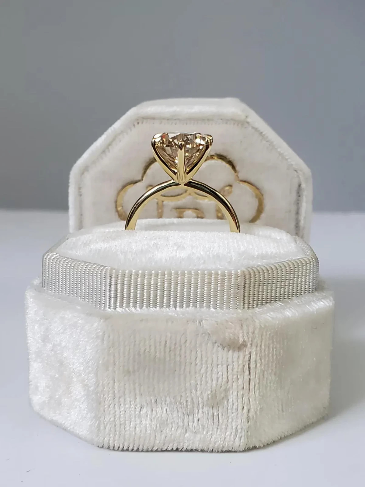 Round Moissanite Ring, Round Engagement Ring, Promise Ring, Bridal Ring For Her