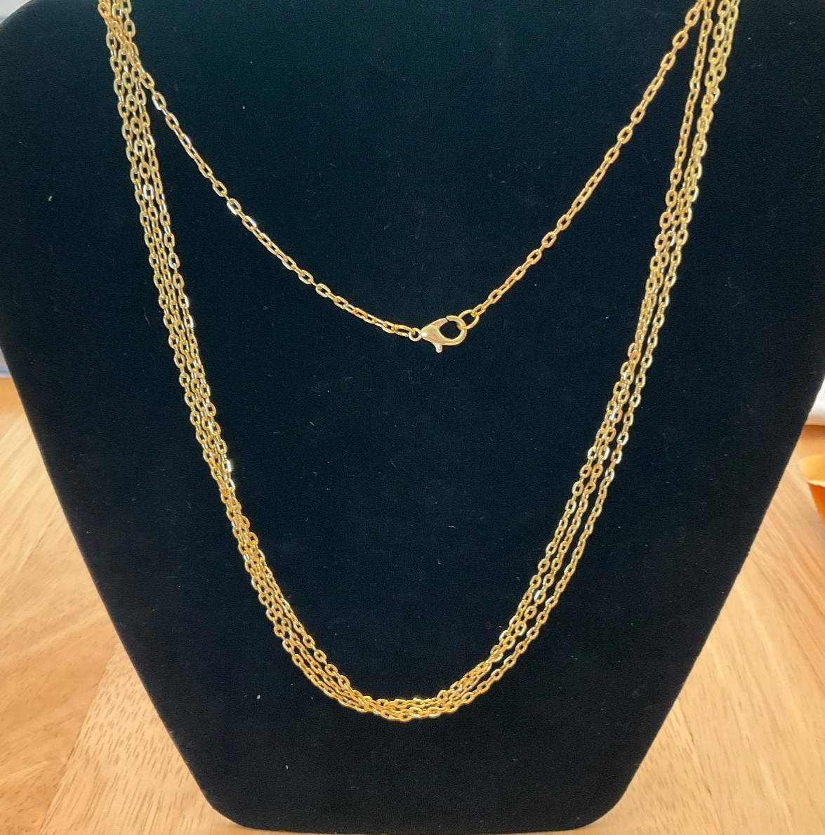 Gold Plated 18 Inch Chain 4 Pack