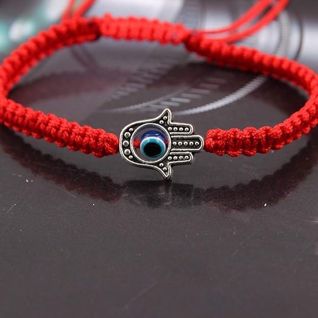 Pulsera Roja Proteccion Del Mal De Ojo Buena Suerte Ajustable Hamsa Ojo Turco US