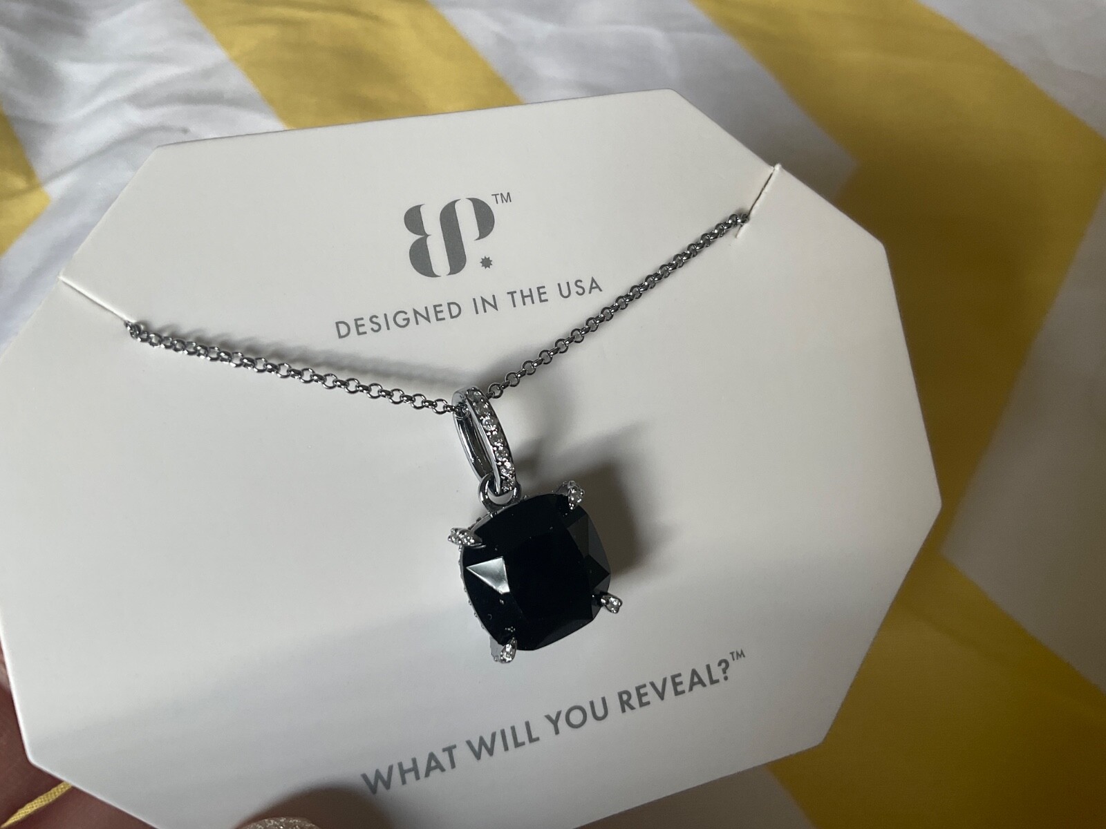 Bomb Party OG Necklace “Bold Declarations” NK42413 Black Onyx / Hematite Plating