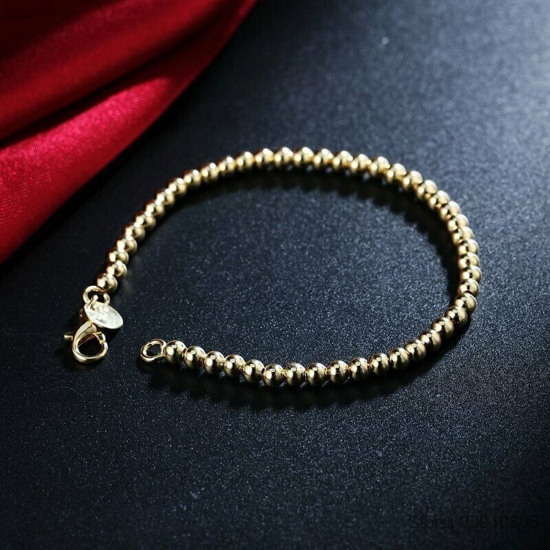 3pcs Love Cuff Bead Ball Bracelet Women’s Open Charm Bangle Gold Silver Plating