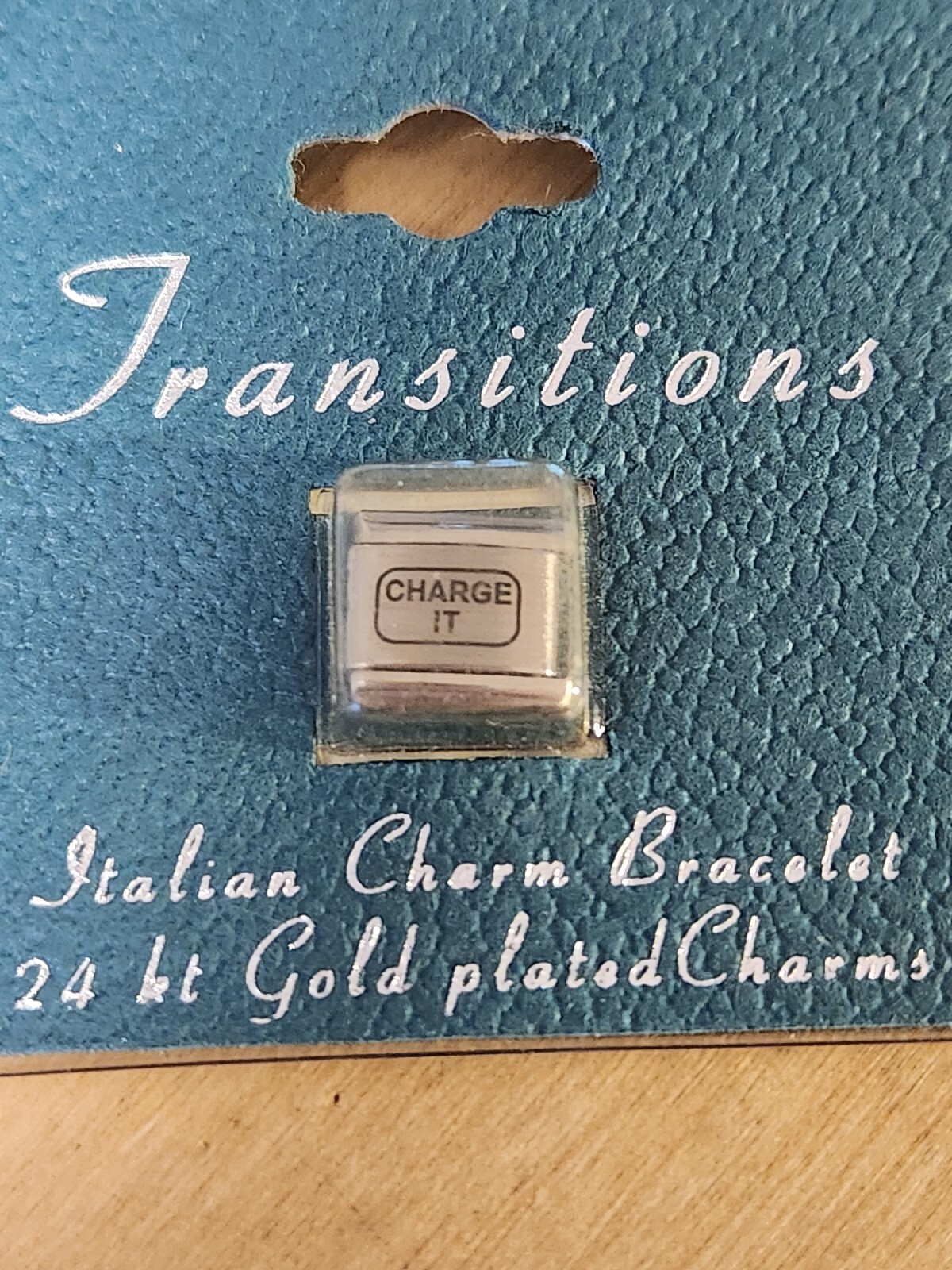 Charge It Credit Card New In Package Italian Charm 9mm Bracelet Link