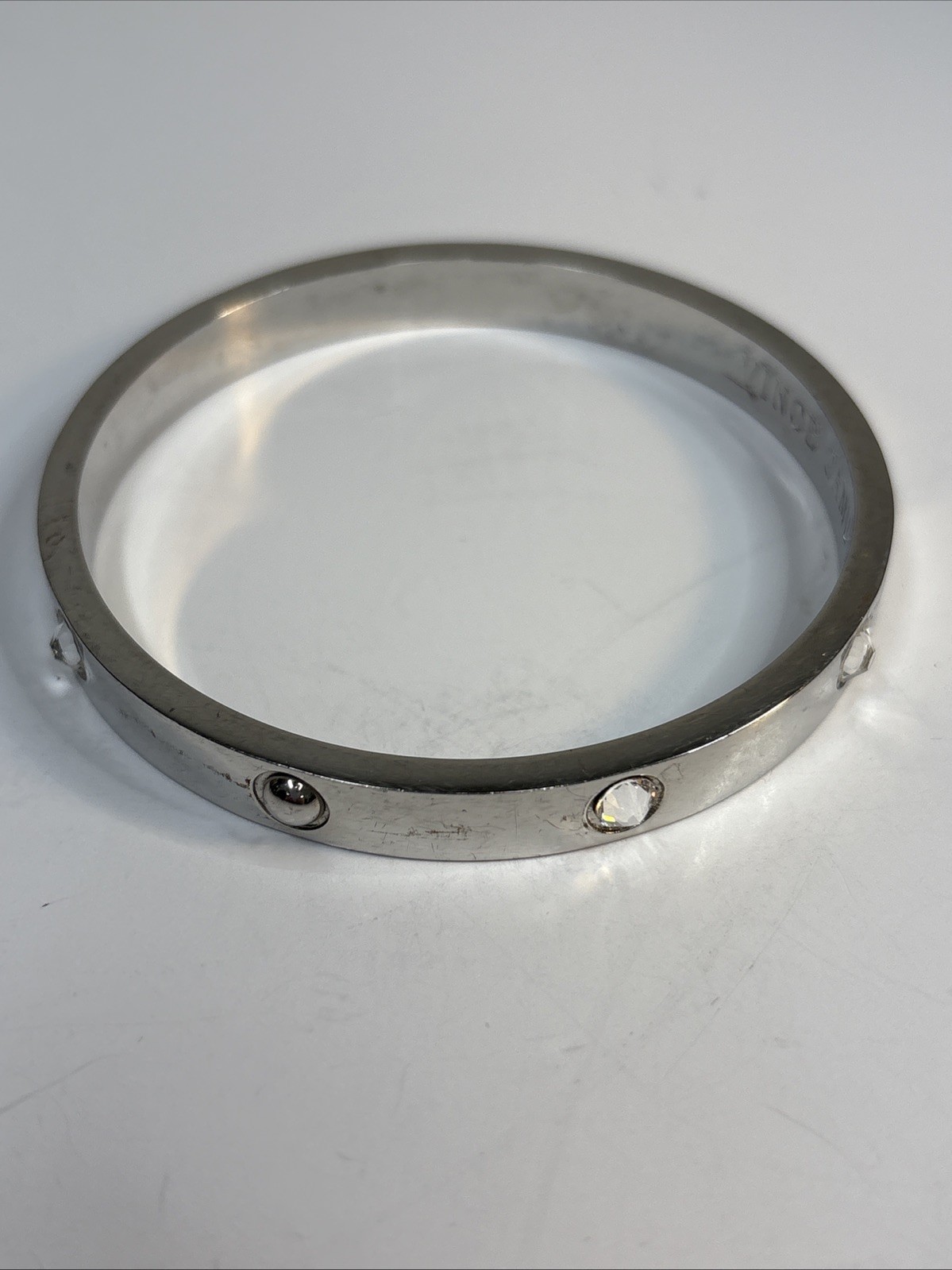 Round Silver Tone Bangle Bracelet Vince Camuto