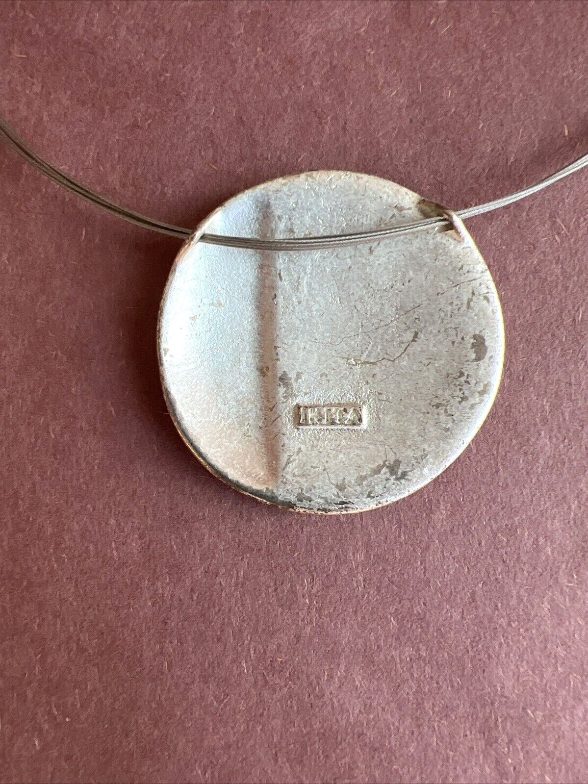 IKITA Colorful Geometric And Enamel Wire Pendant Necklace 16″