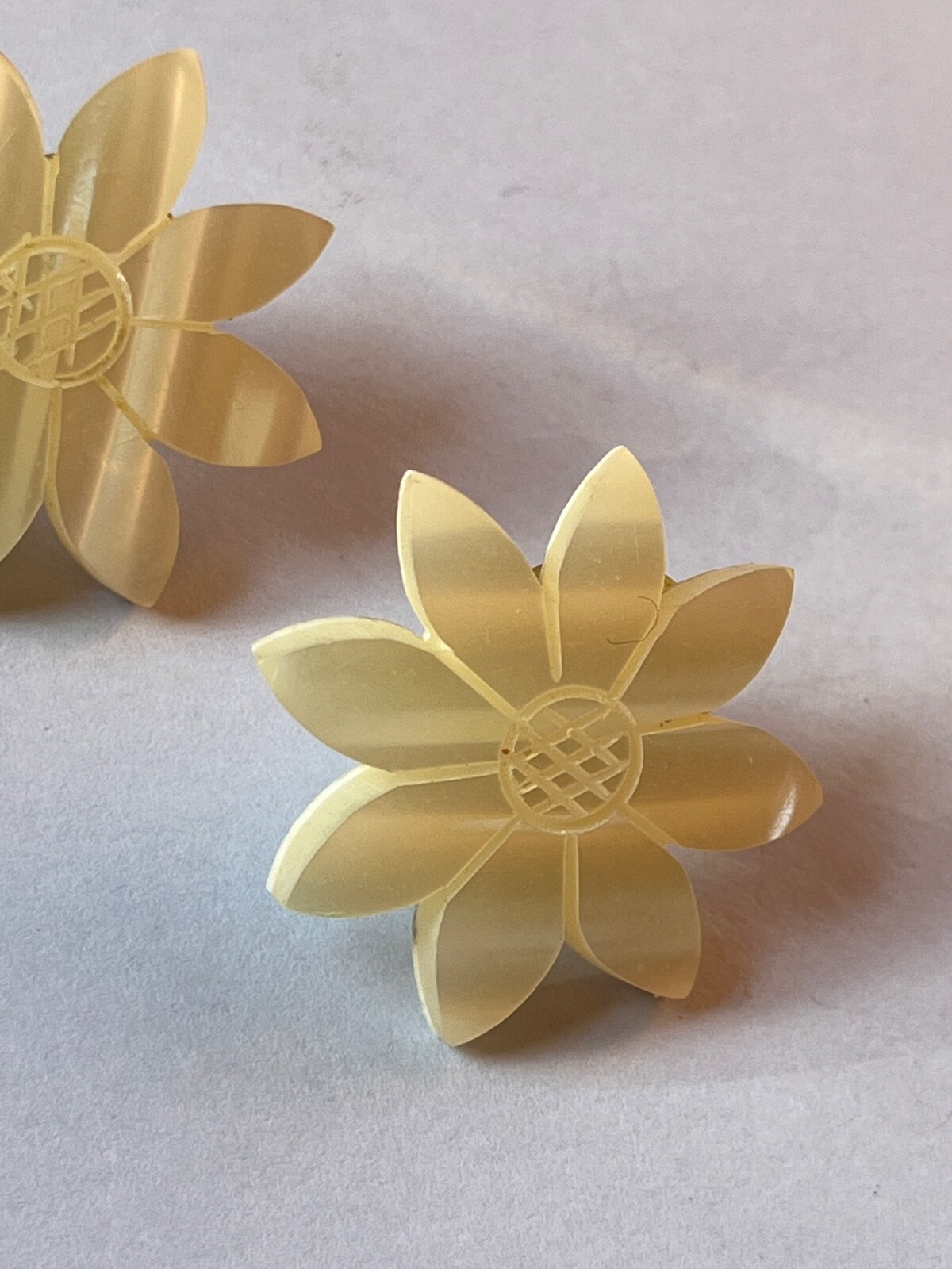 Thick Carved White Mother of Pearl Daisy Flower Post Earrings for Pierced Ears –