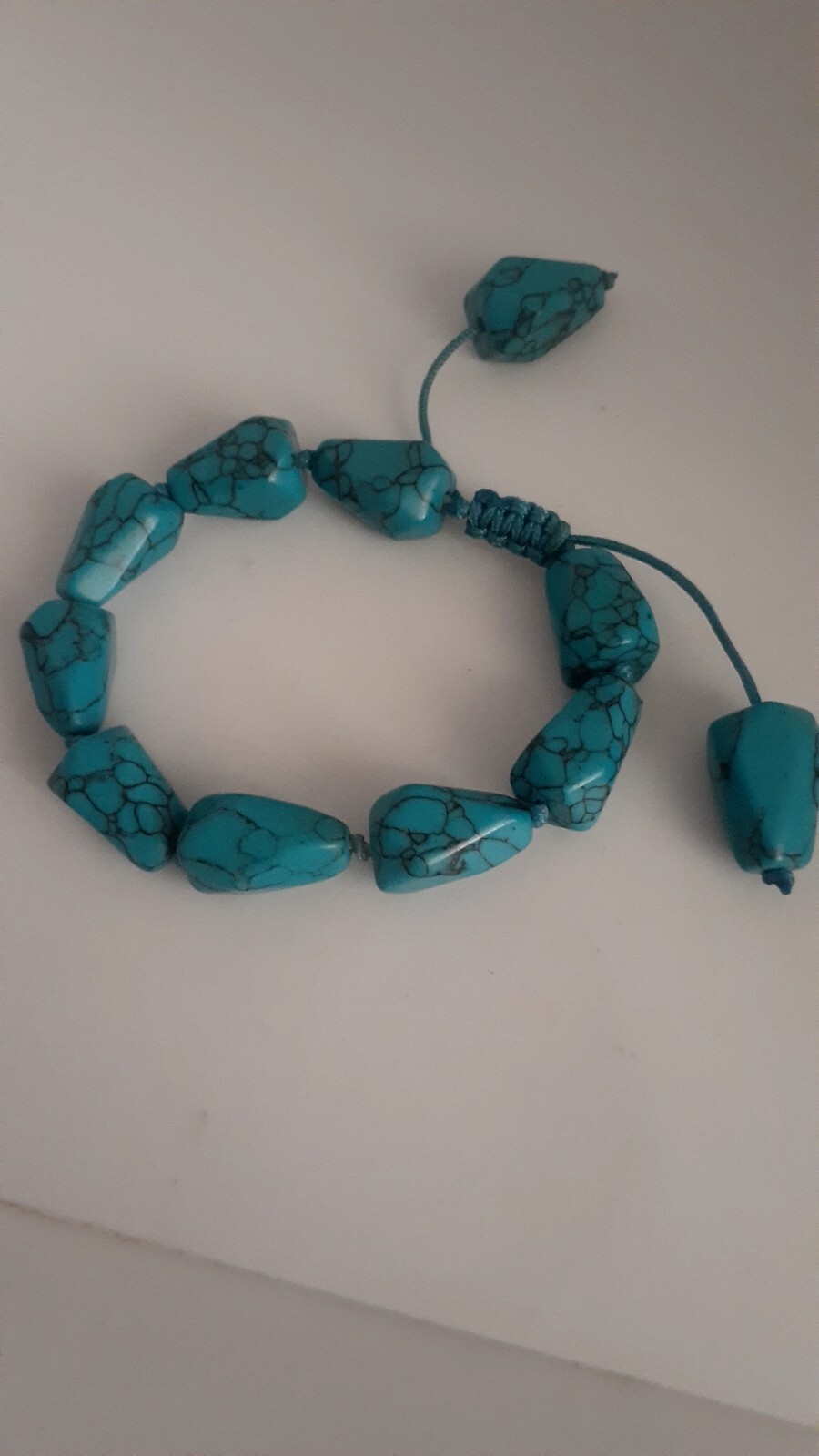 Turquoise Composite Bead Adjustable Bracelet