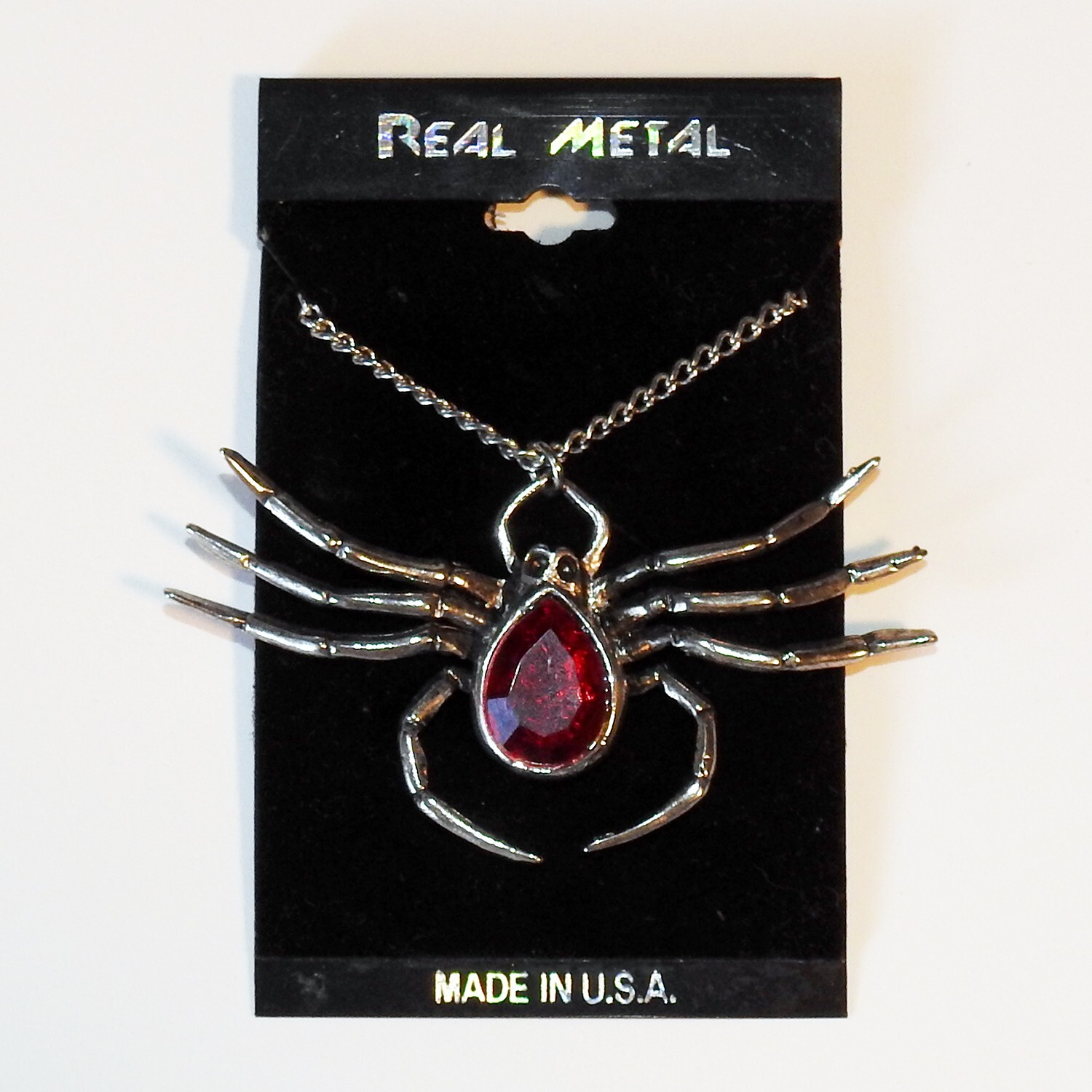 Real Metal Large Spider Gothic Pendant Necklace 2007