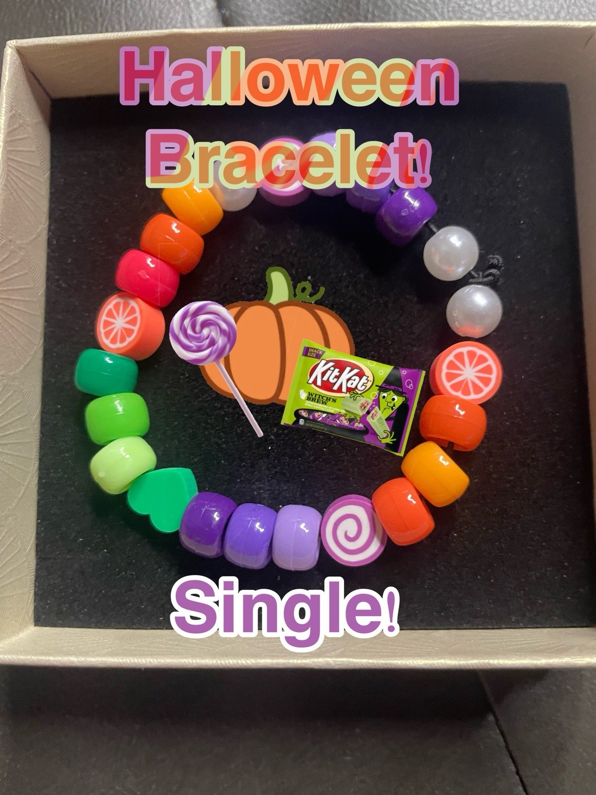 Halloween Multicolor swirls braclet single!